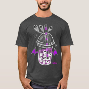 Spookscene Ghos-Tea Spooky Boba Emo Gothic Alt Pur T-shirt