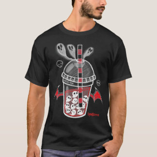 Spookscene GhosTea Spooky Boba Emo Gothic Alt Red T-shirt
