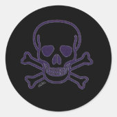 Spookschedel rond sticker (Voorkant)