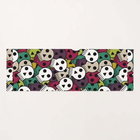 spookschedels yogamat (Voorkant (horizontaal))