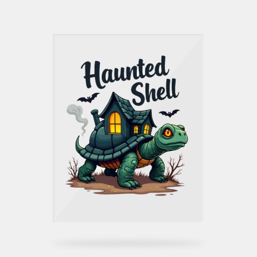 spookschildpad acryl bord (Voorkant)