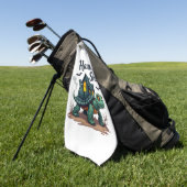 spookschildpad golfhanddoek (Groen)