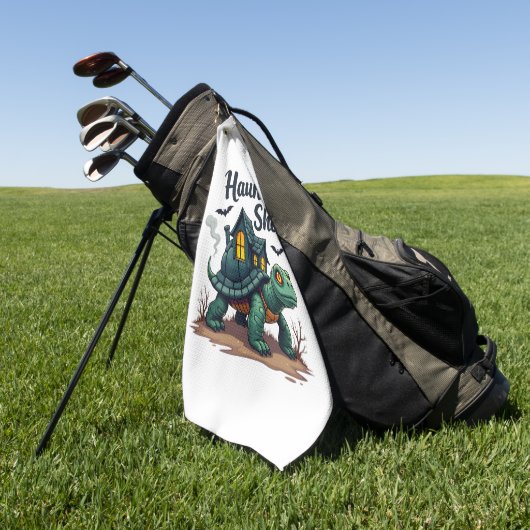 spookschildpad golfhanddoek (Groen)