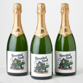 spookschildpad sparkling wijnetiket (Flessen)