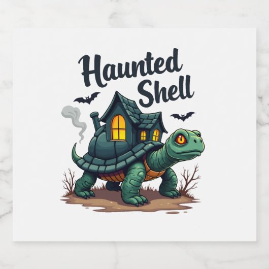 spookschildpad sparkling wijnetiket (Enkel label)