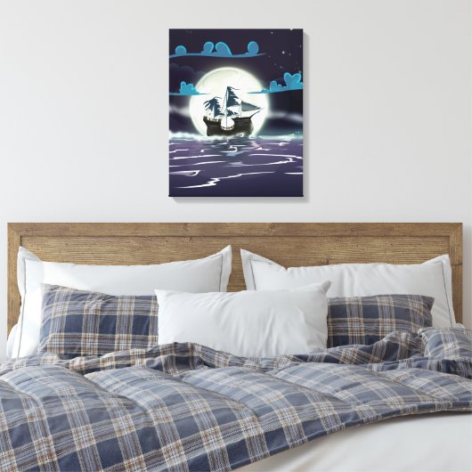 Spookschip Canvas Afdruk (Insitu (Slaapkamer))
