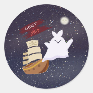 Spookschip Griezelen Halloween Sticker