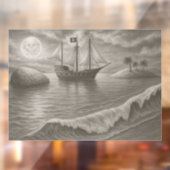 Spookschip – Griezelig Zeevaartpiraat Raamsticker (Vel 2)