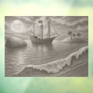 Spookschip – Griezelig Zeevaartpiraat Raamsticker