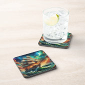 Spookschip Lady Lovibond in een kosmisch Storm Bier Onderzetter (Rechterzijde)