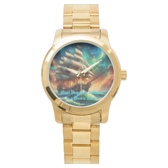Spookschip Lady Lovibond in een kosmisch Storm Horloge (Voorkant)