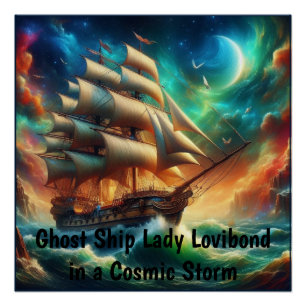 Spookschip Lady Lovibond in een kosmisch Storm Perfect Poster