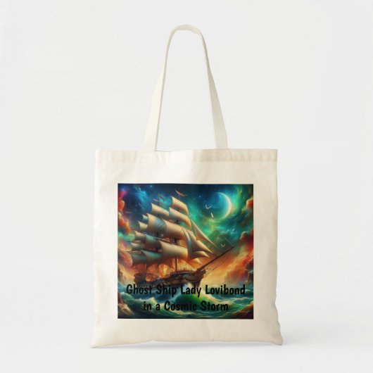 Spookschip Lady Lovibond in een kosmisch Storm Tote Bag (Voorkant)