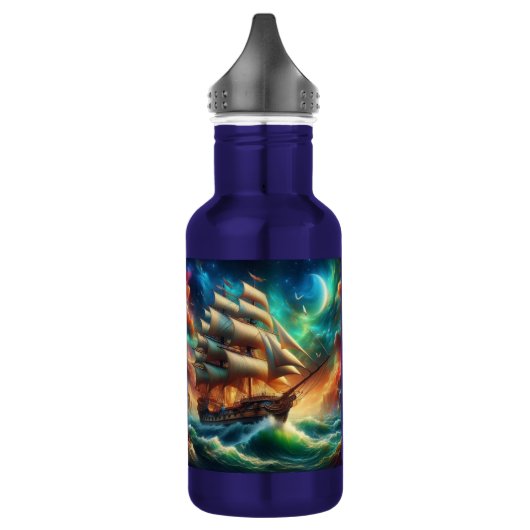 Spookschip Lady Lovibond in een kosmisch Storm Waterfles (Links)