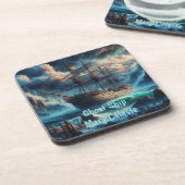 Spookschip Mary Celeste Haunting Maritiem Mysterie Bier Onderzetter (Linkerzijde)