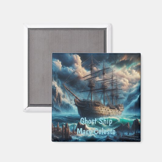 Spookschip Mary Celeste Haunting Maritiem Mysterie Magneet (Voorkant / Achterkant)