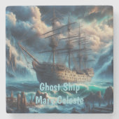 Spookschip Mary Celeste Haunting Maritiem Mysterie Stenen Onderzetter (Voorkant)