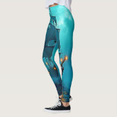 Spookschip op de Stormy Zeeen Design Leggings (Links)