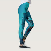 Spookschip op de Stormy Zeeen Design Leggings (Rechts)
