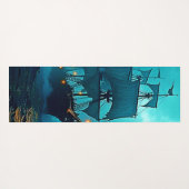 Spookschip op de Stormy Zeeen Design Yogamat (Achterkant (horizontaal))