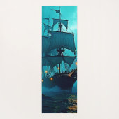 Spookschip op de Stormy Zeeen Design Yogamat (Achterkant)