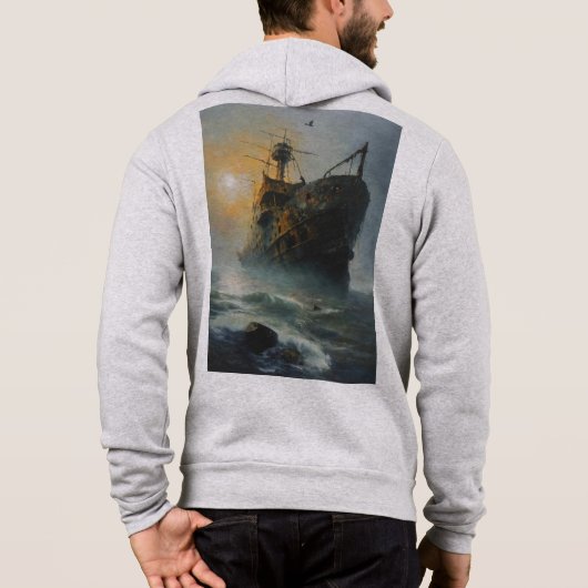 Spookschip, piratenschip, hoodie (Achterkant)