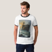 Spookschip, piratenschip, t-shirt (Voorkant volledig)