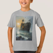 Spookschip, piratenschip, t-shirt (Voorkant)