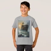 Spookschip, piratenschip, t-shirt (Voorkant volledig)