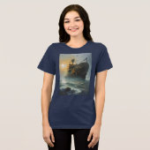 Spookschip, piratenschip, Tri-Blend shirt (Voorkant volledig)