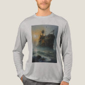 Spookschip, piratenschip, Tri-Blend shirt (Voorkant volledig)