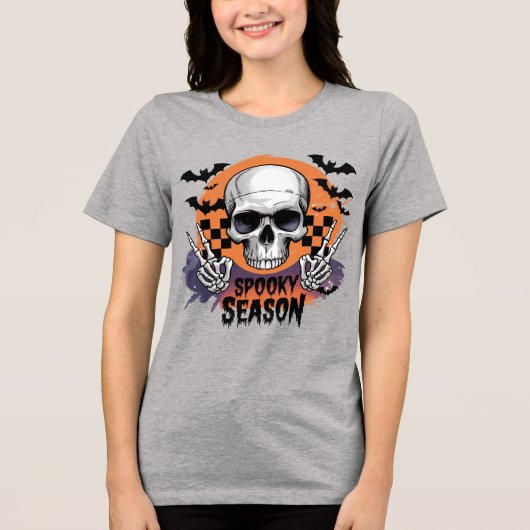Spookseizoen Tri-Blend Shirt (Voorkant)