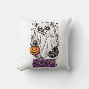 Spookseizoen Wasbeer Geest Halloween Worp Kussen