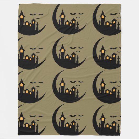Spookslot Patroon Fleece Deken (Voorkant)