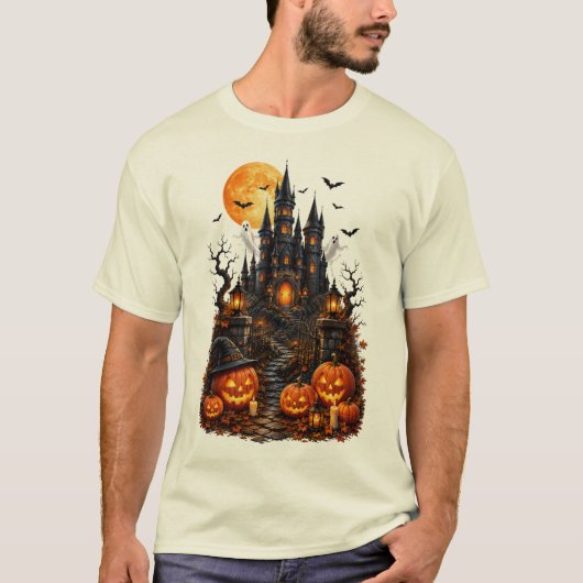Spookslot Pompoen T-shirt (Voorkant)