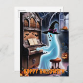 spookspelend orgel feestdagenkaart (Voorkant / Achterkant)