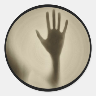 spookspiegelstickers ronde sticker