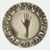 spookspiegelstickers ronde sticker (Voorkant)