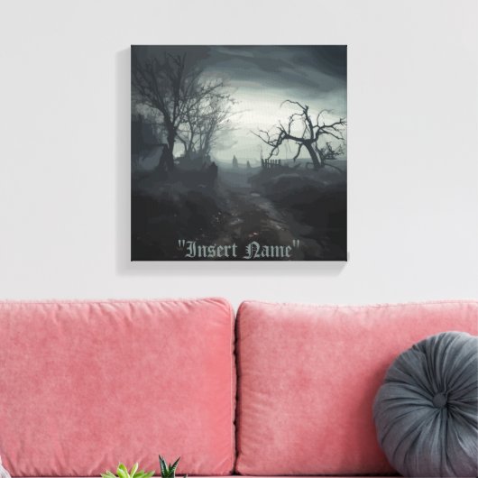 spookspoor canvas afdruk (Insitu (Woonkamer))