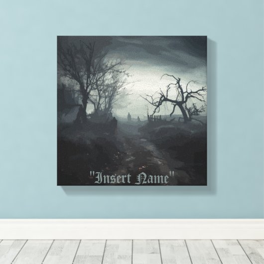 spookspoor canvas afdruk (Insitu (Houten vloer))