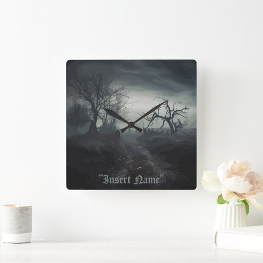 spookspoor vierkante klok (Huis)