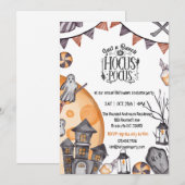 Spookstad griezelige Halloween-uitnodigingen Kaart (Voorkant / Achterkant)