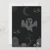 Spookstad Huizen Pompoenen Halloween Kaart (Achterkant)