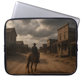 Spookstad - Oude verlaten westerse stad  Laptop Sleeve