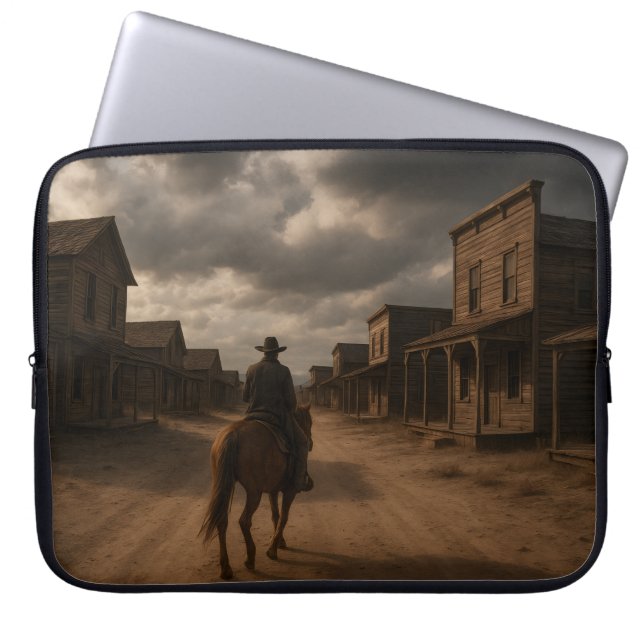 Spookstad - Oude verlaten westerse stad  Laptop Sleeve (Voorkant)