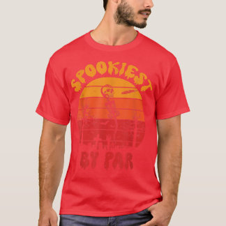 Spookste door Par Disk Golf Skeleton Frisbee Hallo T-shirt