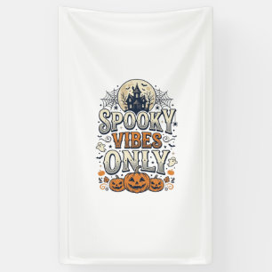 Spookstemming Alle Halloween Geest Pompoen Ontwerp Spandoek