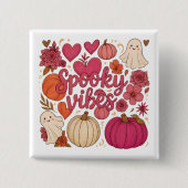 Spookstemming - Halloween Vierkante Button 5,1 Cm (Voorkant)