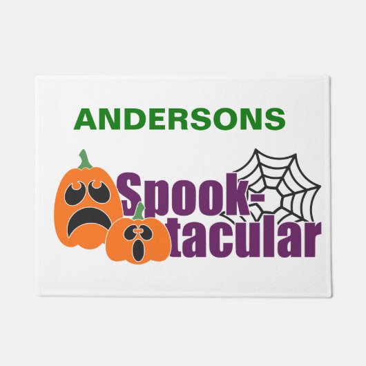 Spooktackular Halloween Pompoenen Persoonlijk Deurmat (Voorkant)