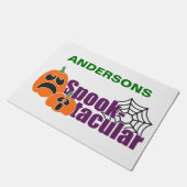 Spooktackular Halloween Pompoenen Persoonlijk Deurmat (Schuin)
